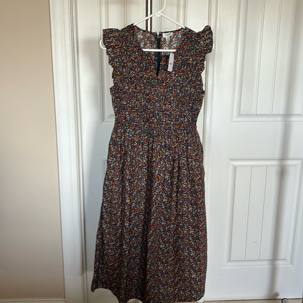J Crew Smocked Midi Dress